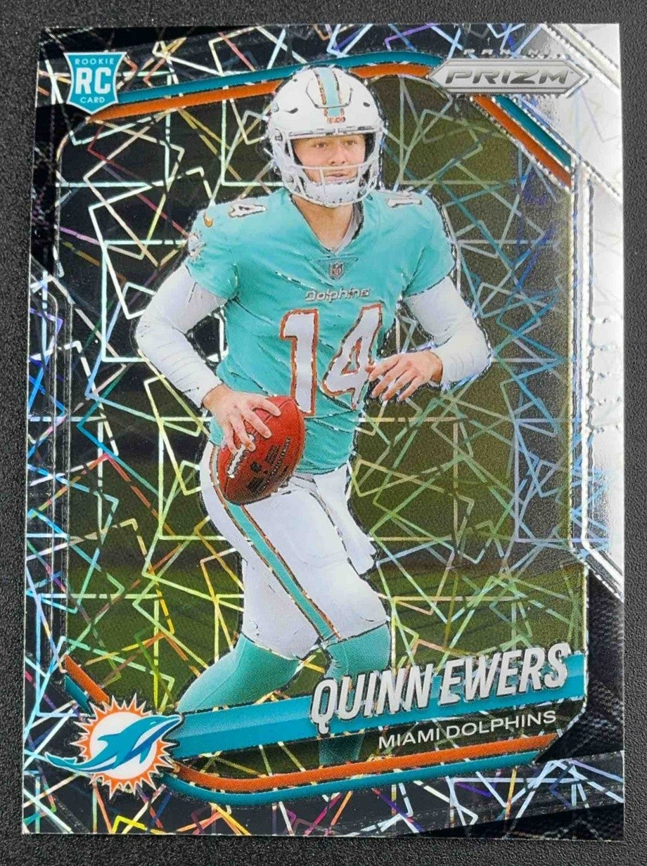 QUINN EWERS 2025 PANINI PRIZM #307 LAZER RC DOLPHINS