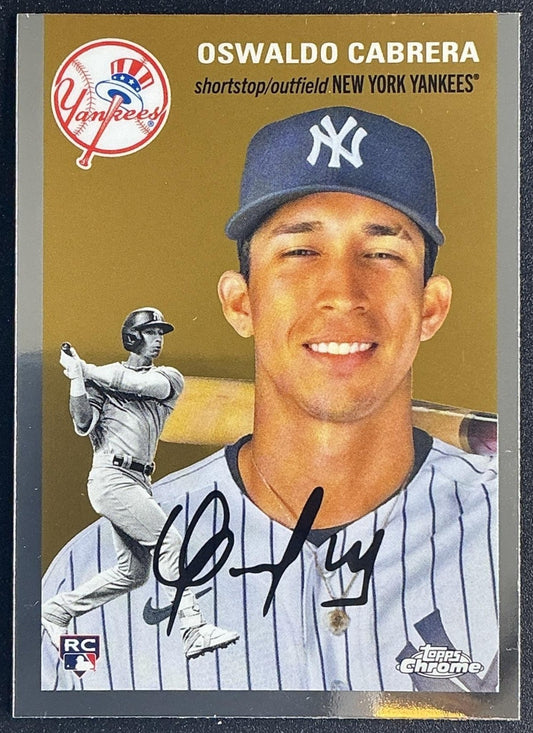 OSWALDO CABRERA 2023 TOPPS CHROME PLATINUM ANNIVERSARY #81 RC YANKEES