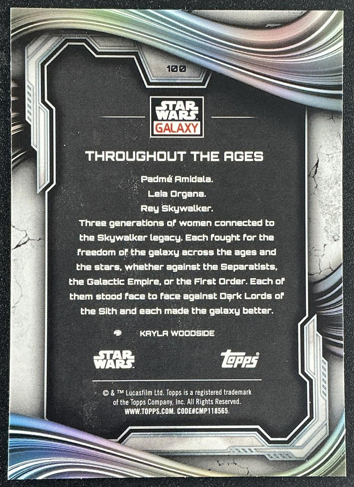 THROUGHOUT THE AGES 2025 TOPPS CHROME STAR WARS GALAXY #100