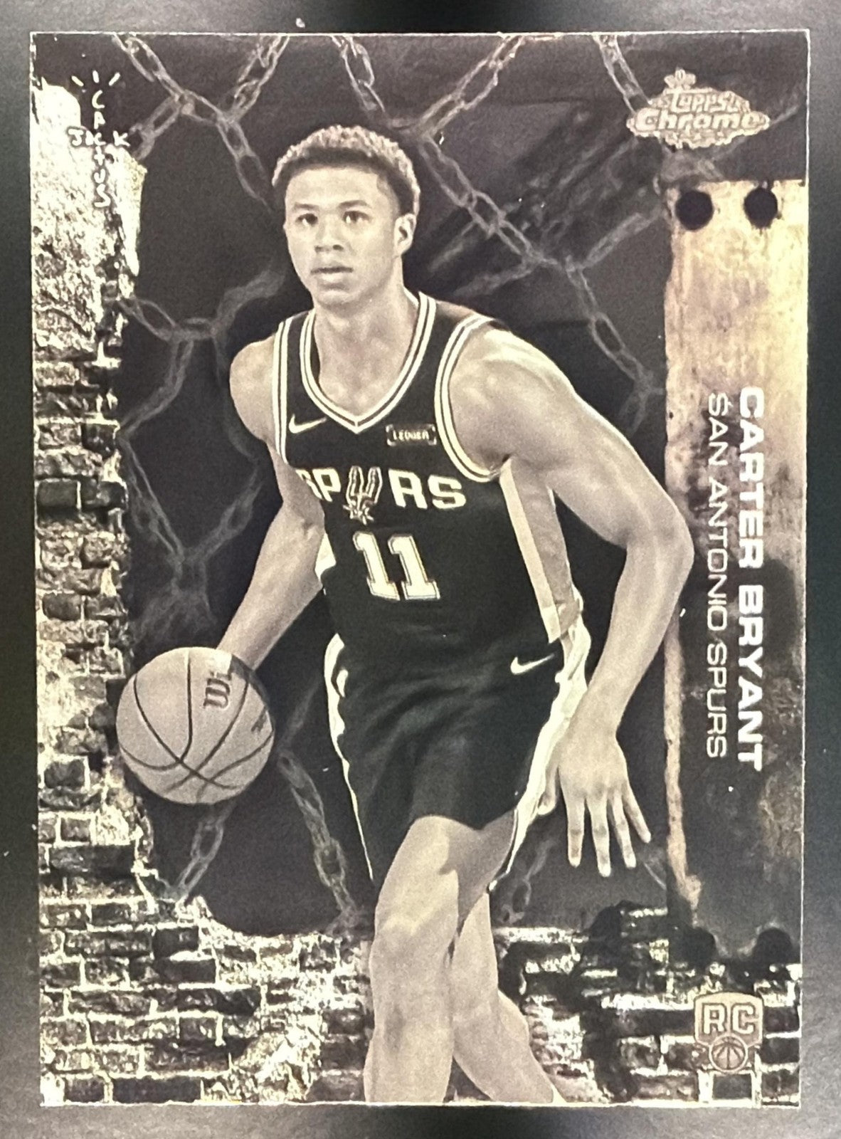 CARTER BRYANT 2025-26 TOPPS CHROME X CACTUS JACK #74 RC SPURS