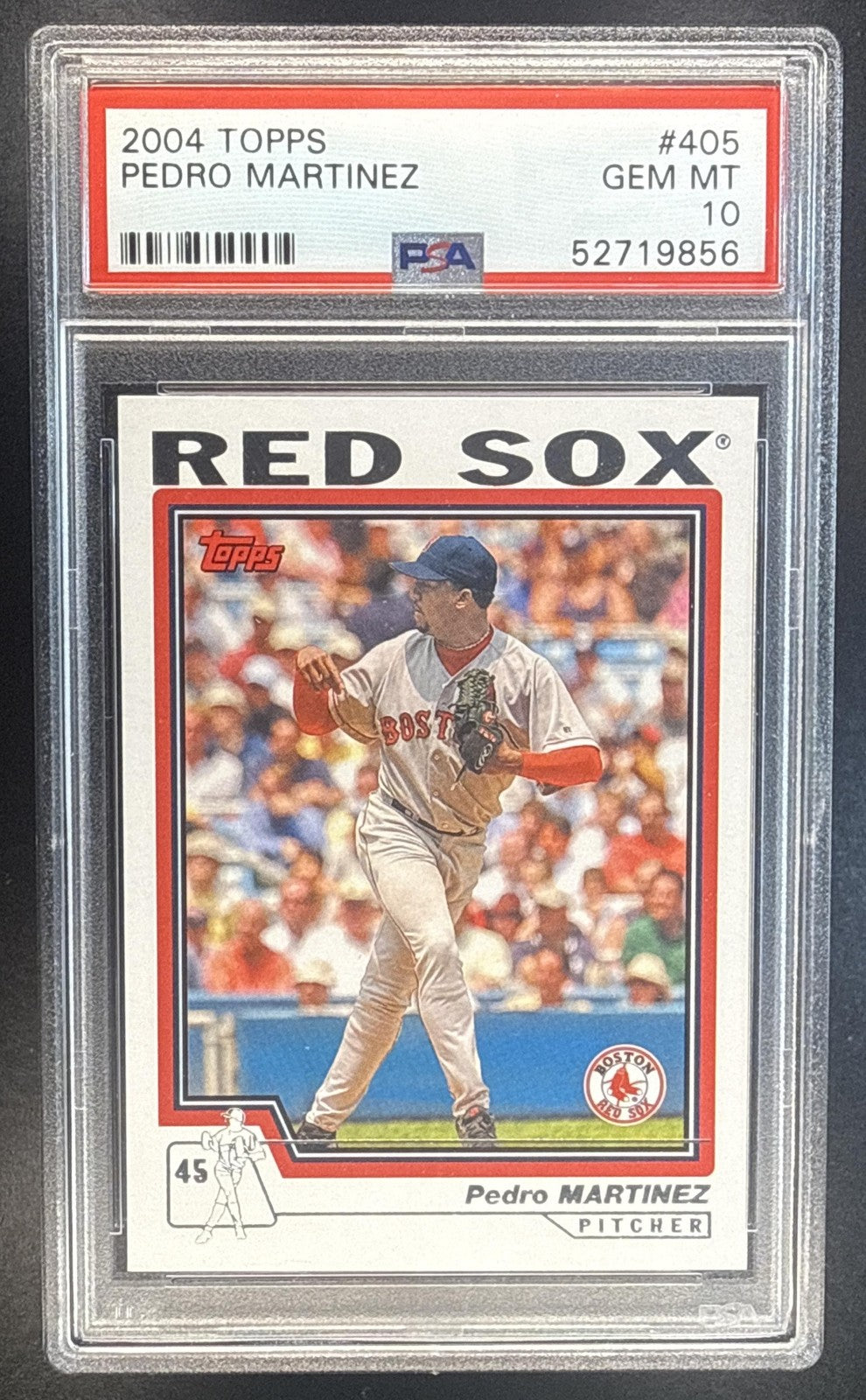 PEDRO MARTINEZ 2004 TOPPS #405 RED SOX PSA 10