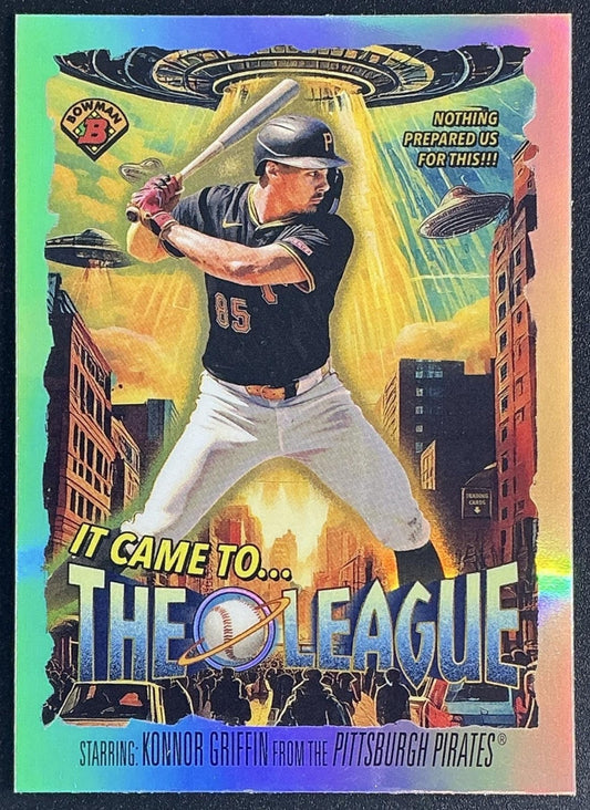 KONNOR GRIFFIN 2025 BOWMAN CHROME #IT-8 IT CAME TO THE LEAGUE PIRATES