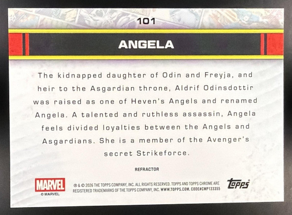 ANGELA 2026 TOPPS CHROME MARVEL COMICS #101 REFRACTOR