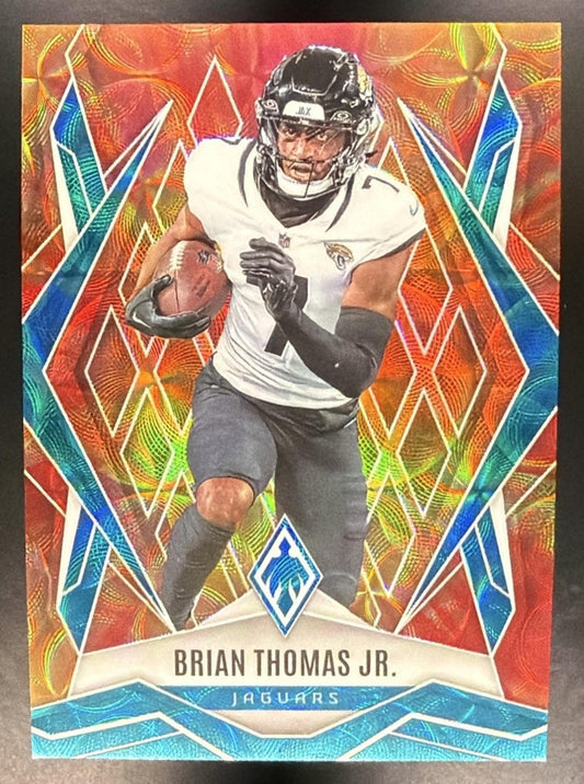 BRIAN THOMAS JR. 2025 PANINI PHOENIX FACTORY SET #99 FIREBURST /350 JAGUARS