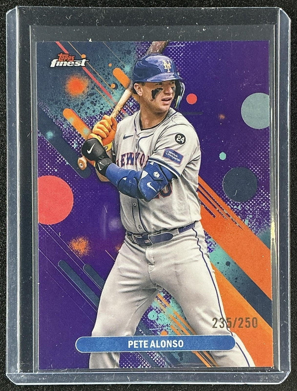 PETE ALONSO 2025 TOPPS FINEST #20 COMMON PURPLE REFRACTOR 235/250 METS