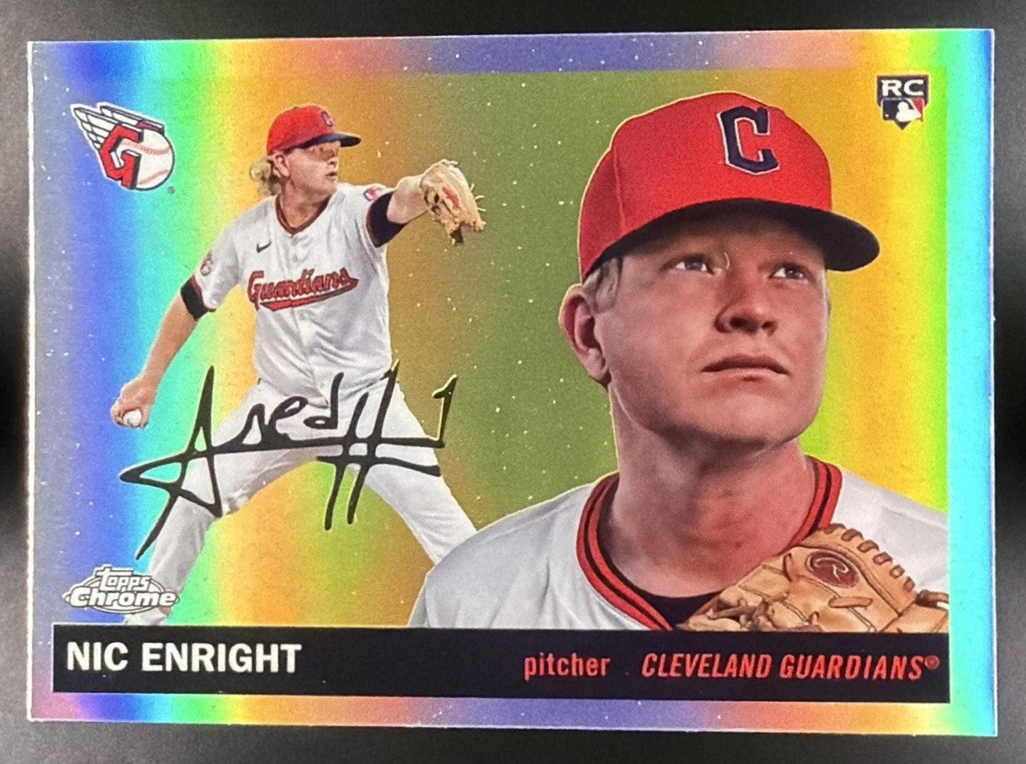 NIC ENRIGHT 2025 TOPPS CHROME PLATINUM ANNIVERSARY #289 REFRACTOR RC GUARDIANS