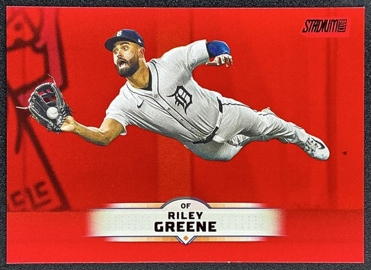RILEY GREENE 2025 TOPPS STADIUM CLUB #76 RED FOIL TIGERS