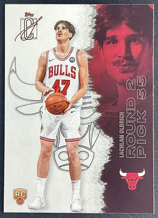 LACHLAN OLBRICH 2025-26 TOPPS SIGNATURE CLASS #145 ROOKIE RC BULLS