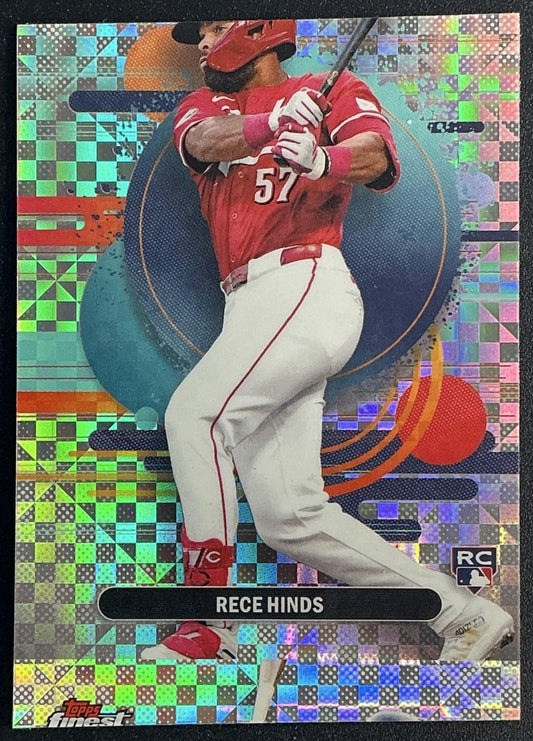 RECE HINDS 2025 TOPPS FINEST #170 UNCOMMON X-FRACTOR RC REDS
