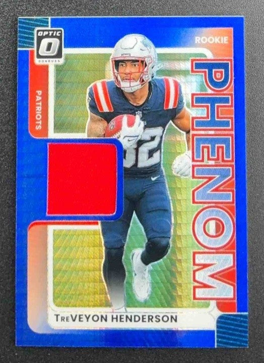 2025 Panini Donruss Optic TreVeyon Henderson Rookie Phenoms Blue Hyper Prizm RC