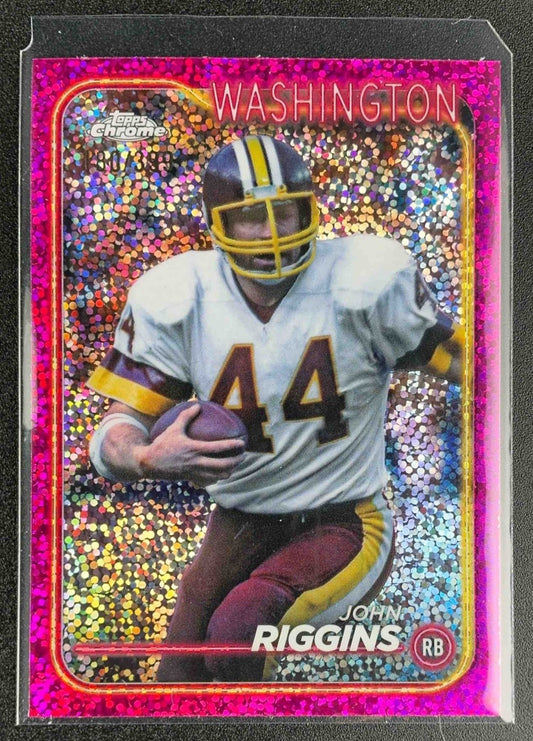 JOHN RIGGINS 2024 TOPPS CHROME #194 MAGENTA SPECKLE REFRACTOR 180/399 REDSKINS