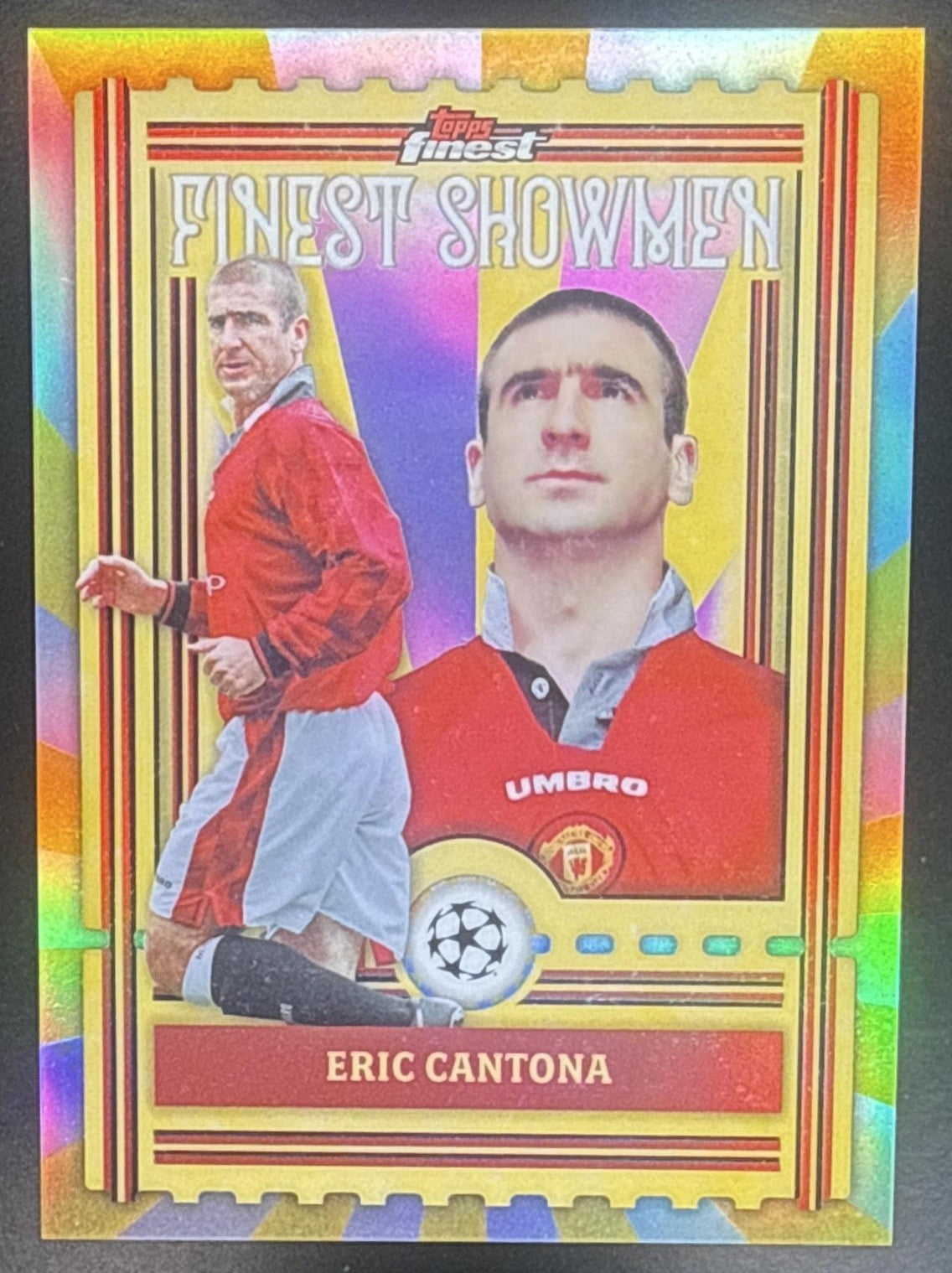 ERIC CANTONA 2025-26 TOPPS UEFA CLUB COMPETITION FINEST #FS-3 SHOWMEN MAN U