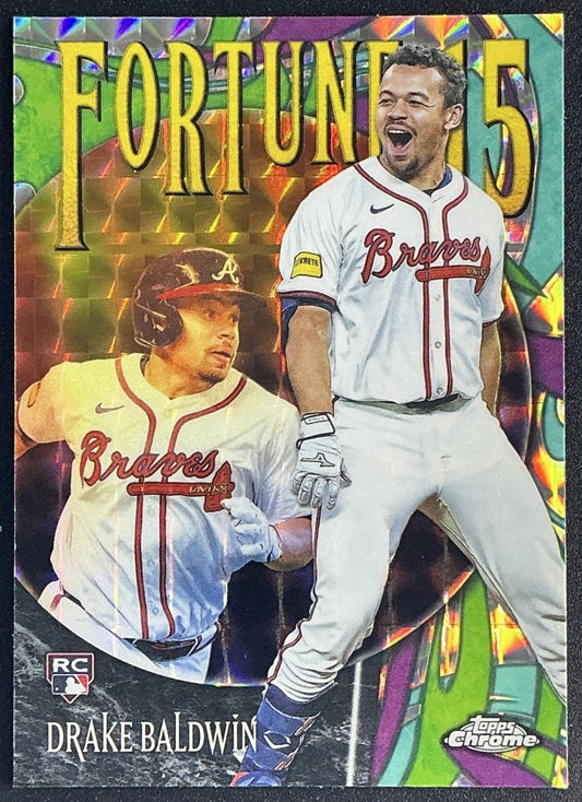 2025 Topps Chrome Update Drake Baldwin #F15-19 Fortune 15 Geometric Refractor RC