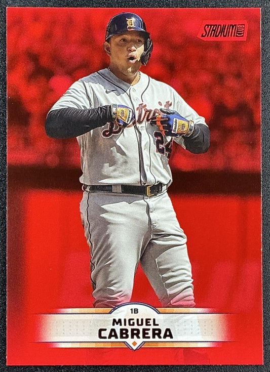 MIGUEL CABRERA 2025 TOPPS STADIUM CLUB #55 RED FOIL TIGERS