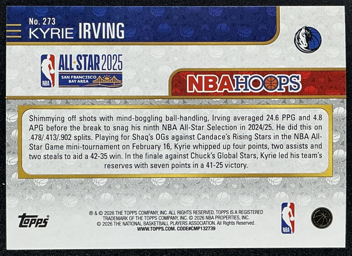 KYRIE IRVING 2025-26 TOPPS HOOPS #273 ALL-STAR MAVERICKS
