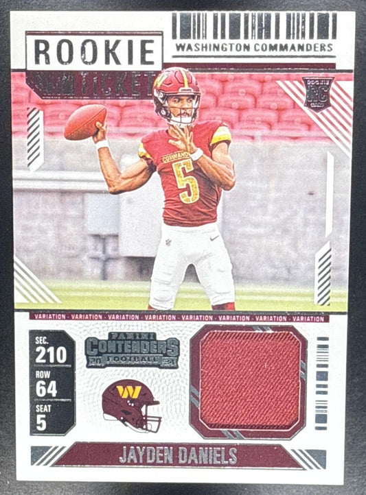 2024 Panini Contenders Jayden Daniels #RTS-JDS Rookie Ticket Patch RC