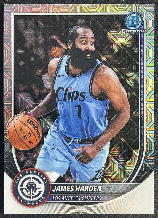 JAMES HARDEN 2025-26 BOWMAN #BCV-119 CHROME MOJO REFRACTOR CLIPPERS