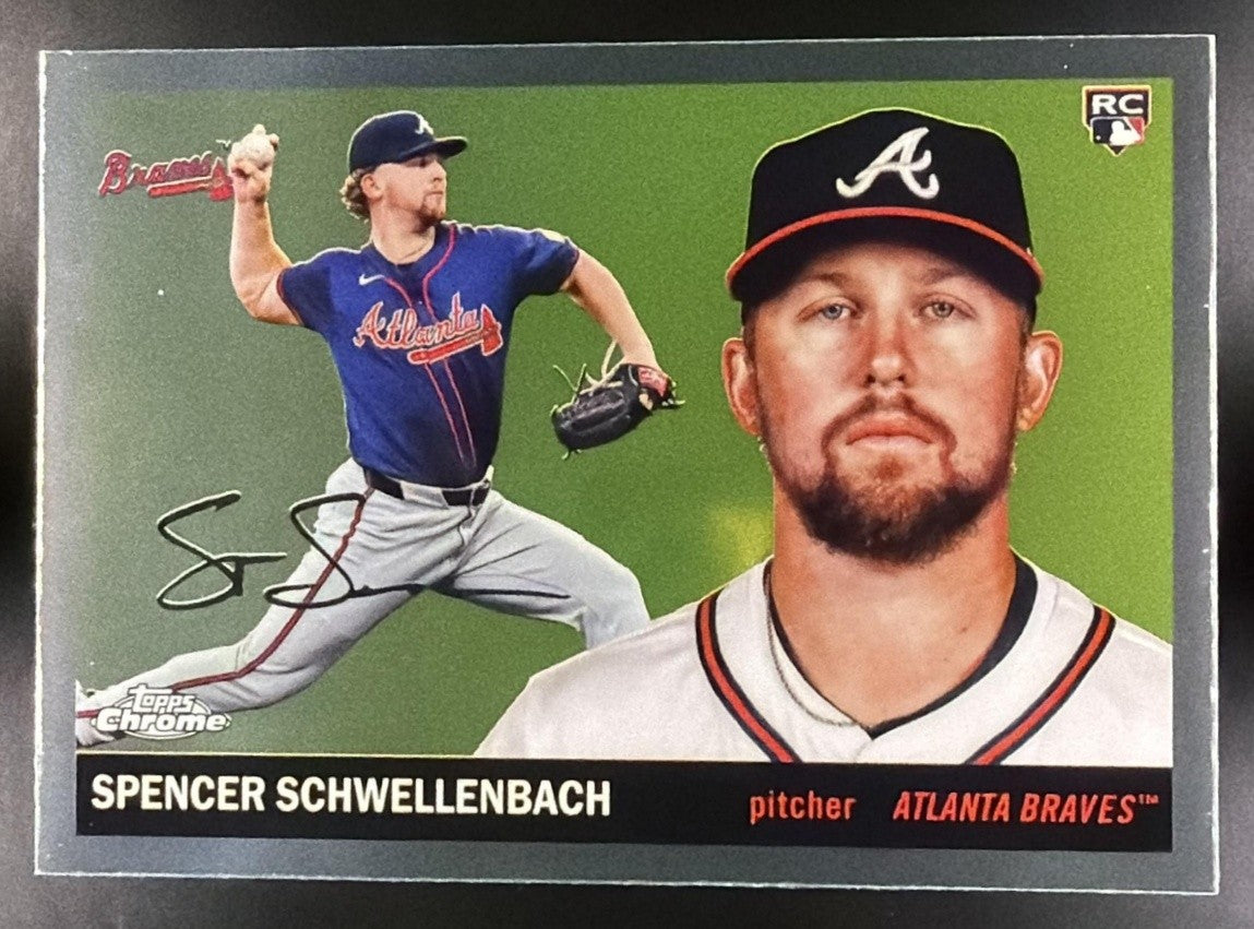 SPENCER SCHWELLENBACH 2025 TOPPS CHROME PLATINUM ANNIVERSARY #332 RC BRAVES