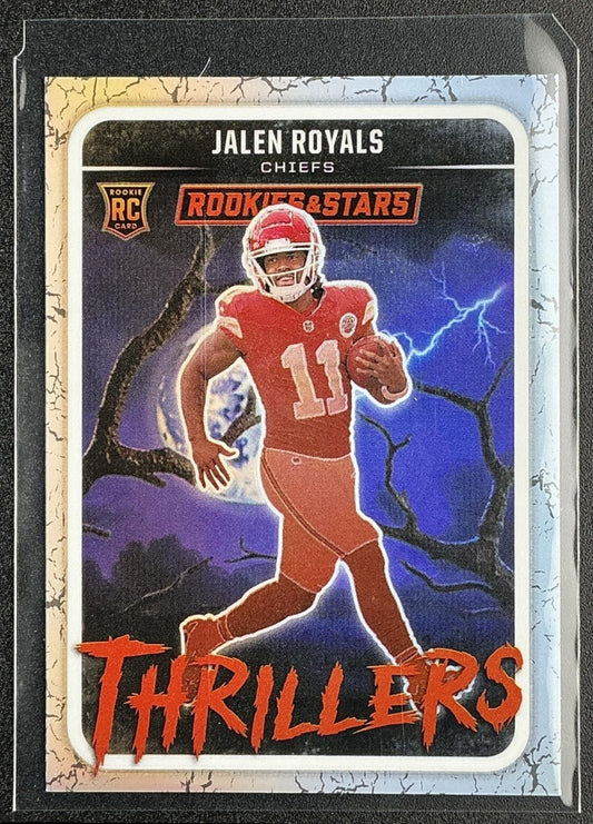JALEN ROYALS 2025 PANINI ROOKIES & STARS #28 THRILLERS SILVER RC CHIEFS