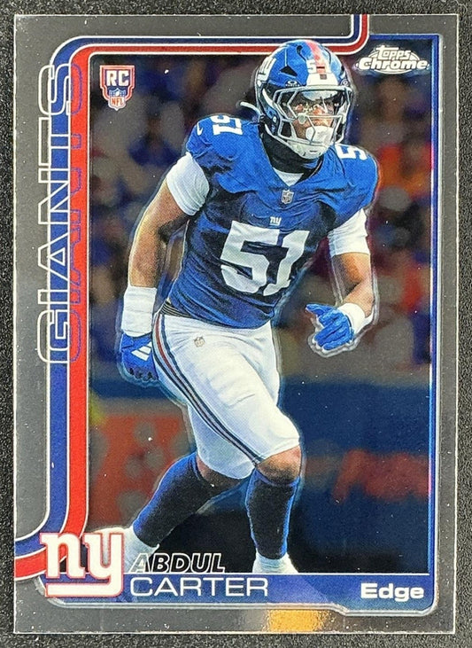 ABDUL CARTER 2025 TOPPS CHROME #350 ROOKIE RC GIANTS