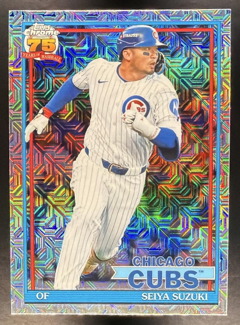 2026 Topps Series 2 Seiya Suzuki #91C2-17 1991 Chrome Silver Pack Mojo Refractor