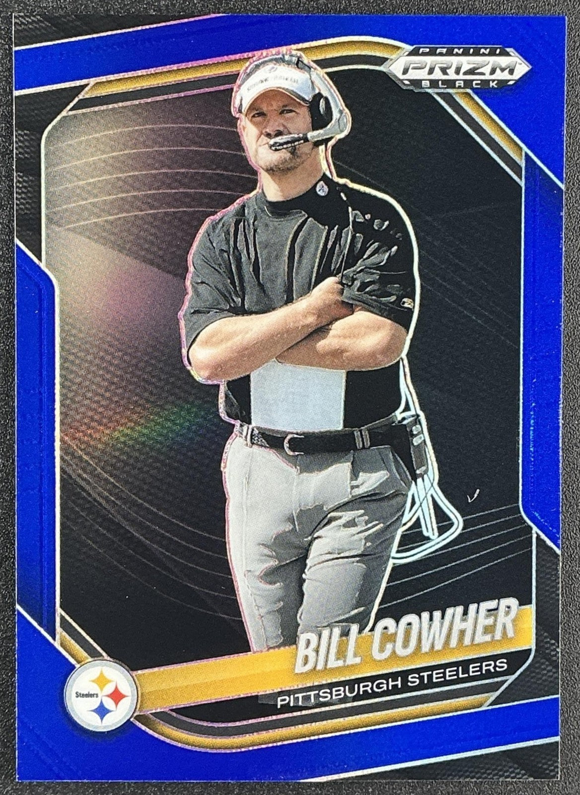 BILL COWHER 2025 PANINI PRIZM BLACK #118 BLUE 162/199 STEELERS