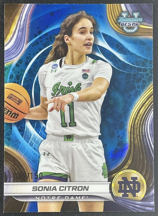 2024 Bowman's Best University Sonia Citron #66 Blue Refractor /150