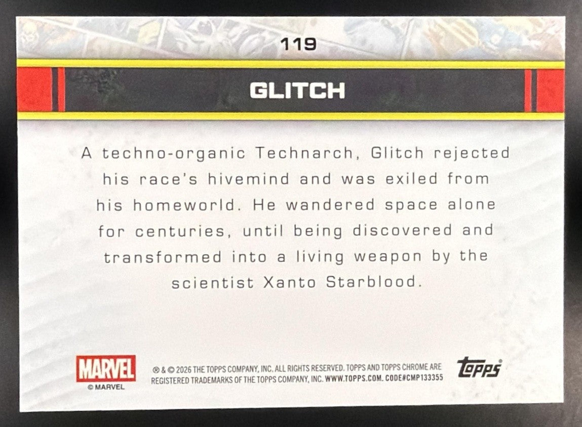 GLITCH 2026 TOPPS CHROME MARVEL COMICS #119 STORM'S LIGHTNING REFRACTOR RC