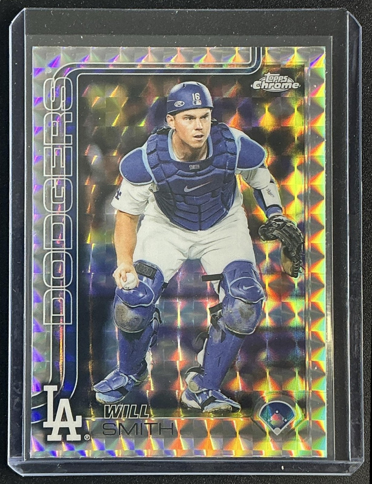 WILL SMITH 2025 TOPPS CHROME UPDATE #USC196 GEOMETRIC REFRACTOR DODGERS
