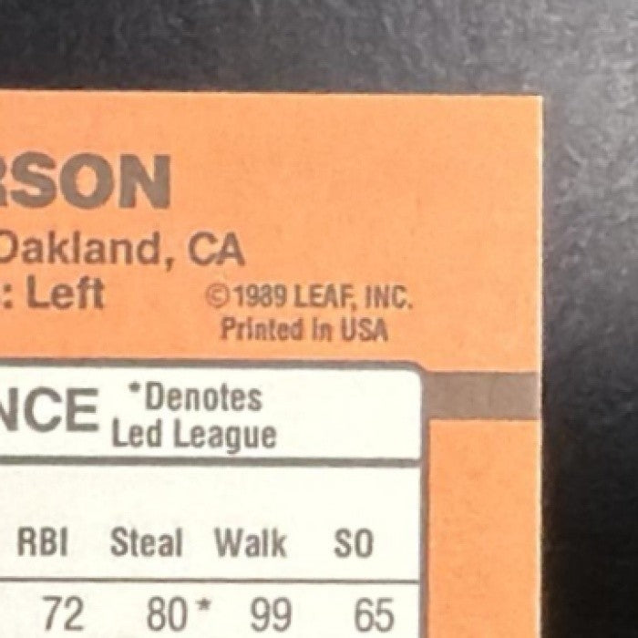 RICKEY HENDERSON 1990 DONRUSS #304 ATHLETICS