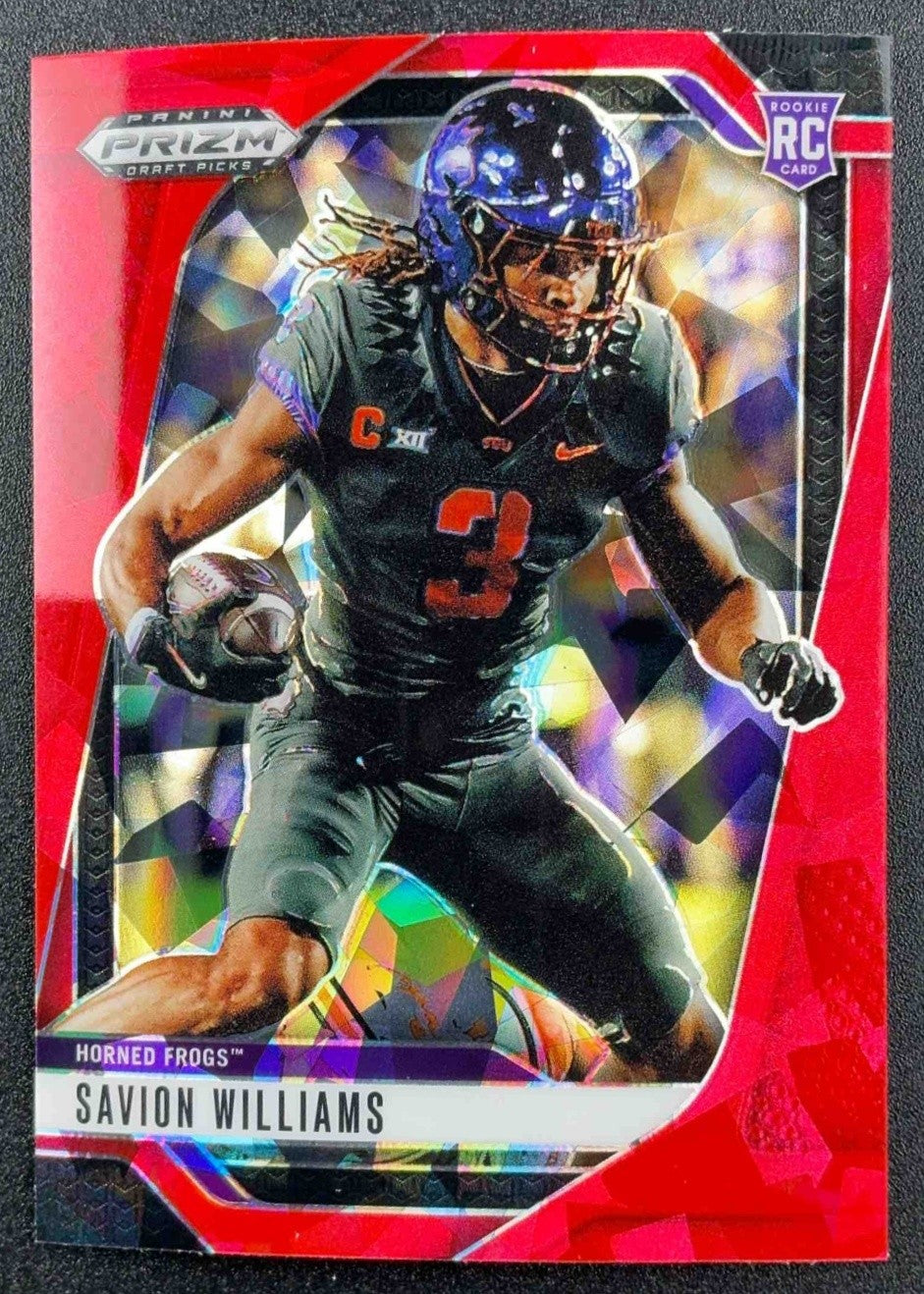 SAVION WILLIAMS 2025 PANINI PRIZM DRAFT PICKS #119 RED ICE RC HORNED FROGS