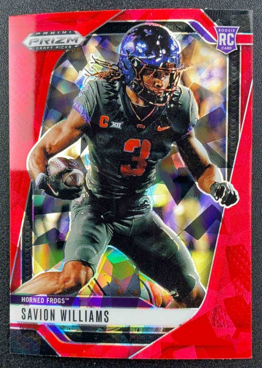 SAVION WILLIAMS 2025 PANINI PRIZM DRAFT PICKS #119 RED ICE RC HORNED FROGS