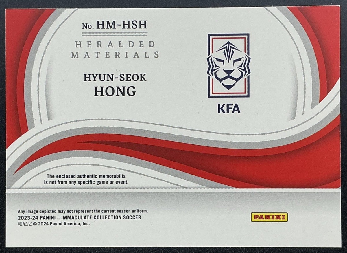 2023 Panini Immaculate Collection Hyun-Seok Hong Heralded Materials Sapphire /25
