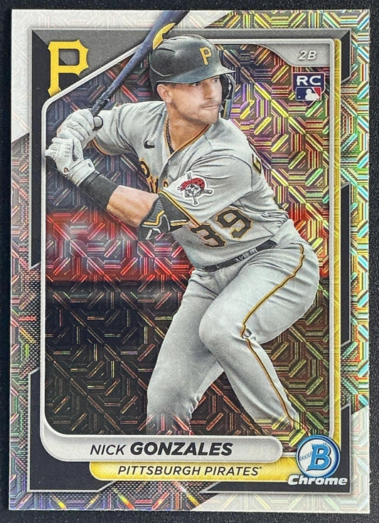 NICK GONZALES 2024 BOWMAN MEGA BOX #62 MOJO REFRACTOR PIRATES
