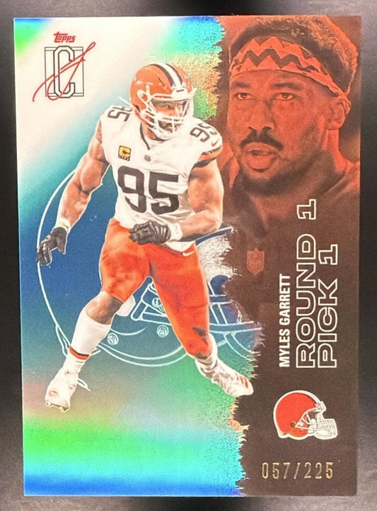 2025 Topps Signature Class Myles Garrett #14 Chrome Veteran Teal Refractor /225