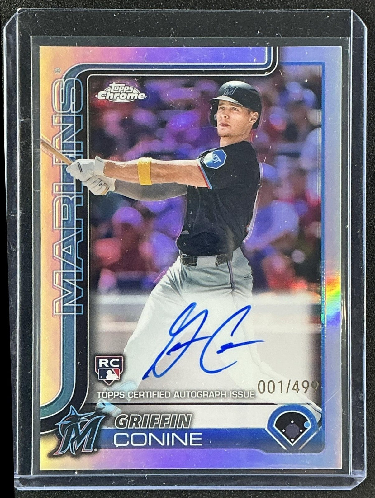 GRIFFIN CONINE 2025 TOPPS CHROME UPDATE #RA-GC AUTO REFRACTOR /499 RC MARLINS