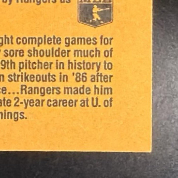 BOBBY WITT 1989 DONRUSS #461 RANGERS