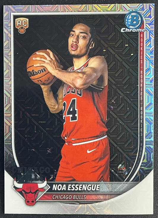 NOA ESSENGUE 2025-26 BOWMAN #BCV-12 CHROME MOJO REFRACTOR RC BULLS