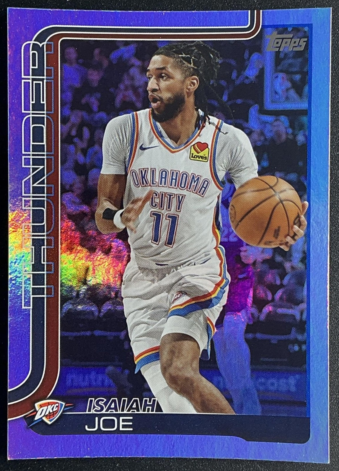 ISAIAH JOE 2025-26 TOPPS #121 RAINBOW FOIL THUNDER