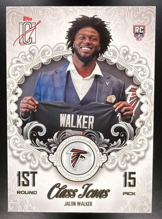 JALON WALKER 2025 TOPPS SIGNATURE CLASS #CI-19 ICONS RC FALCONS