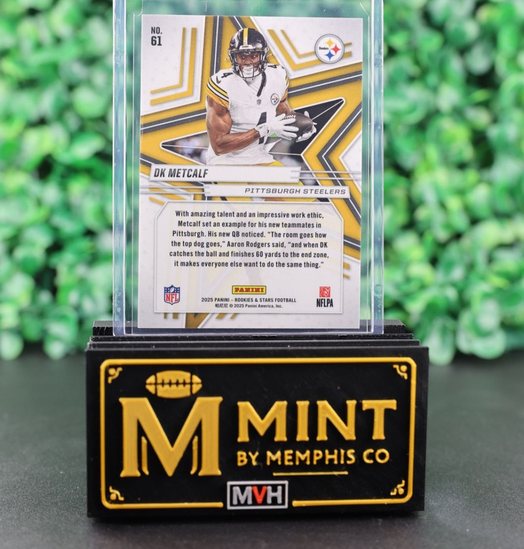 DK METCALF 2025 ROOKIES & STARS PURPLE FOIL #61 STEELERS /999