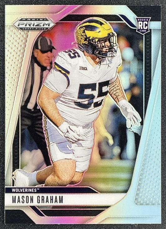 MASON GRAHAM 2025 PANINI PRIZM DRAFT PICKS #63 SILVER RC WOLVERINES