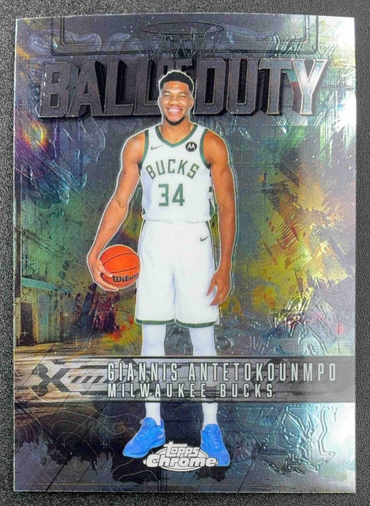 GIANNIS ANTETOKOUNMPO 2025-26 TOPPS CHROME #BD-4 BALL OF DUTY BUCKS