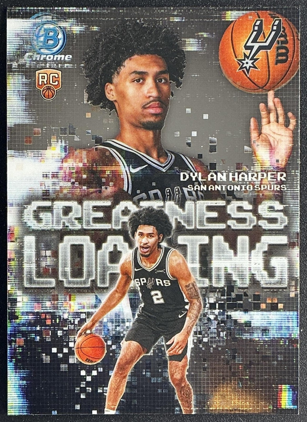 DYLAN HARPER 2025-26 BOWMAN #GL-2 CHROME GREATNESS LOADING RC SPURS