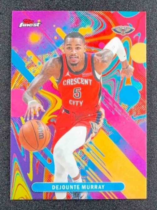 DEJOUNTE MURRAY 2025-26 TOPPS FINEST #97 COMMON OIL SPILL REFRACTOR PELICANS