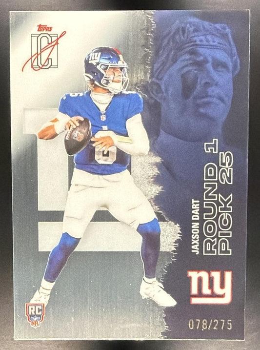 2025 Topps Signature Class Jaxson Dart Chrome Rookie Silver Refractor /275 RC