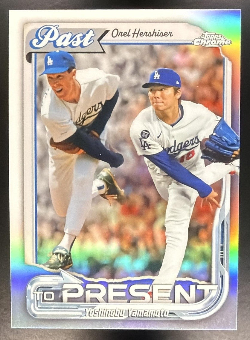 2026 Topps Chrome Orel Hershiser Yoshinobu Yamamoto #PTP-7 Past to Present