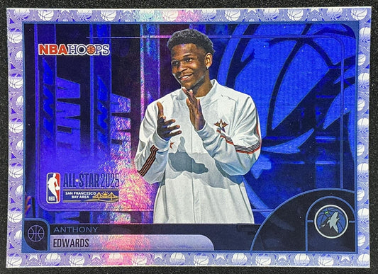 ANTHONY EDWARDS 2025-26 TOPPS HOOPS #279 RAINBOW FOIL ALL-STAR TIMBERWOLVES