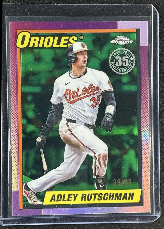 2025 Topps Chrome Update Adley Rutschman #90CU-8 1990 Green Refractor /99