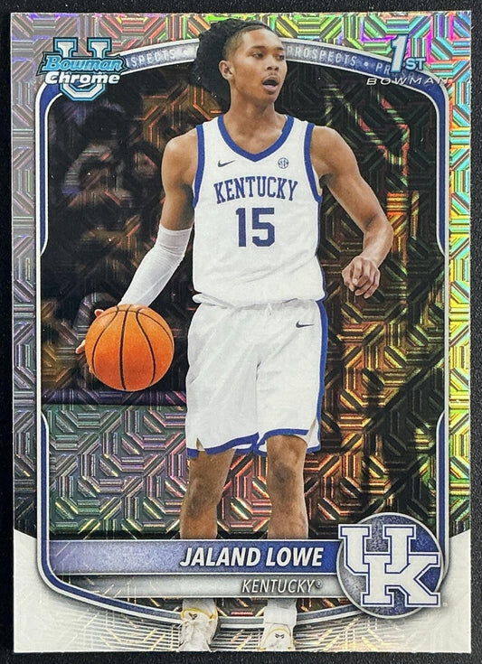JALAND LOWE 2025-26 BOWMAN #BCP-23 CHROME MOJO REFRACTOR 1ST PROSPECT WILDCATS